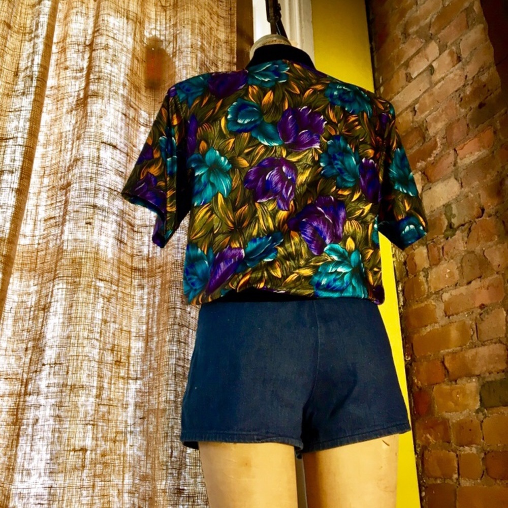 Vintage Floral Button Blouse By Gianna Size 8 - Picture 2 of 7